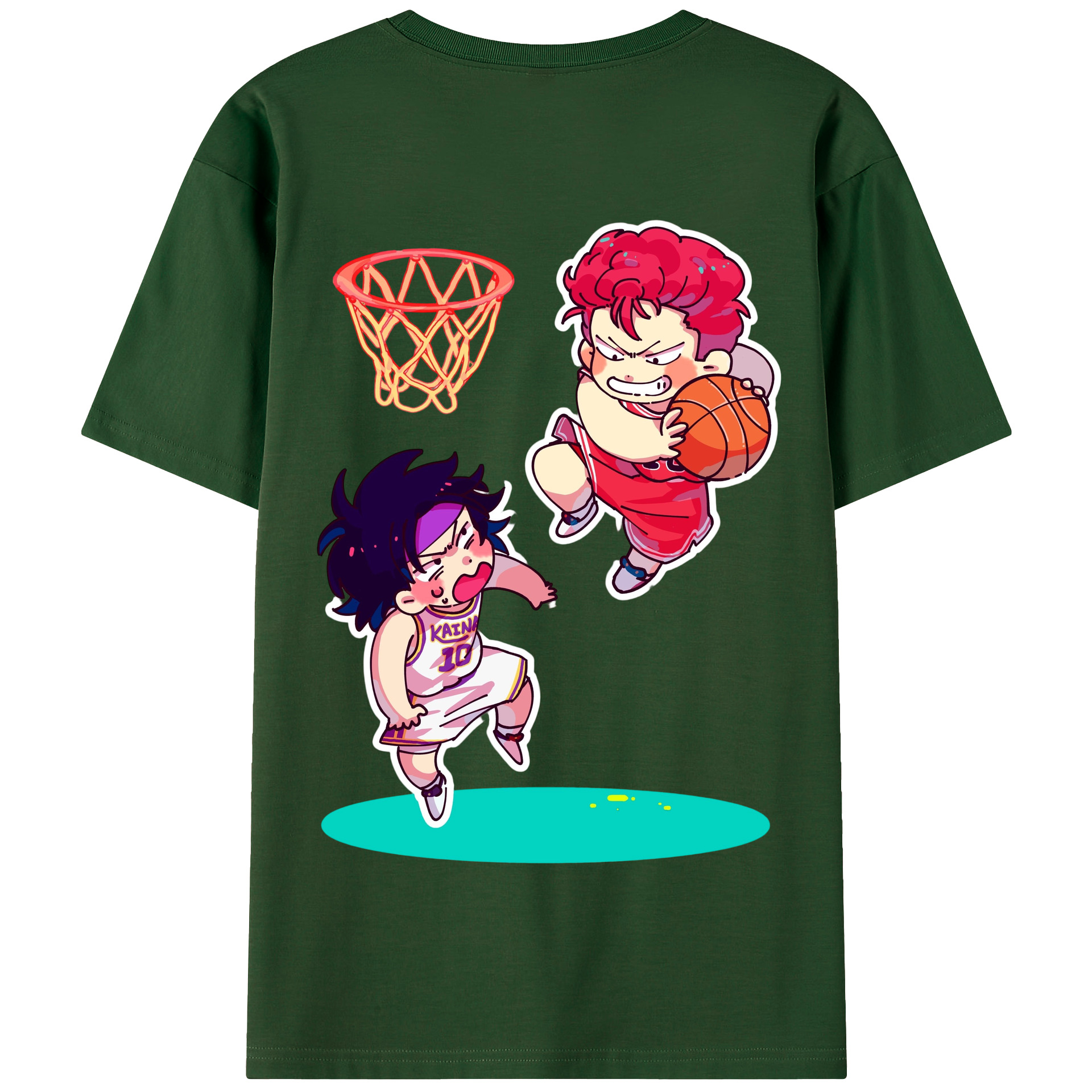 SLAM DUNK／スラムダンク 綿100％半袖Tシャツ（背面プリント）